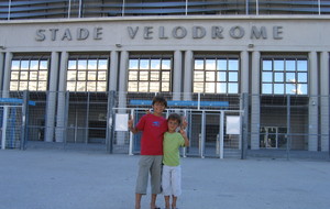 Stade Vélodrome - Olympique de Marseille Paul Hébras (U13) et Arthur Hébras le 27/07/2010