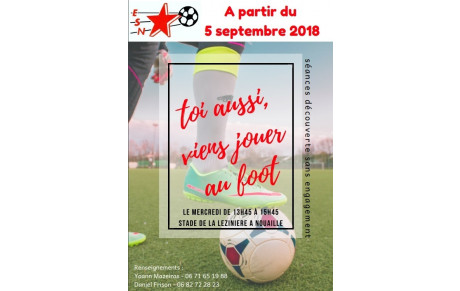 DECOUVERTE FOOT A PARTIR DU MERCREDI 5 SEPTEMBRE