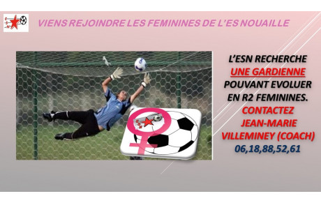 FEMININES : RECHERCHE GARDIENNE
