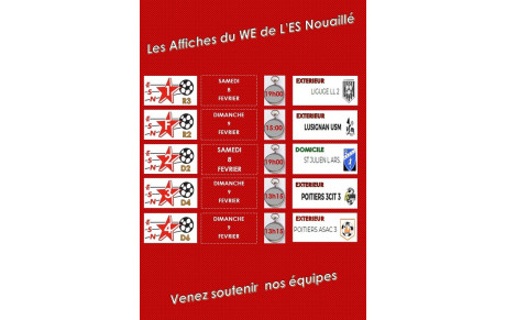 PROGRAMME DU WE DES 8 &amp; 9 FEVRIER