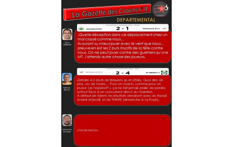 GAZETTE DEPARTEMENTALE DES COACHS n°18