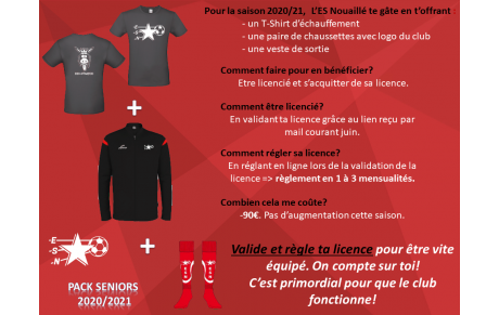 Pack seniors saison 2020/2021