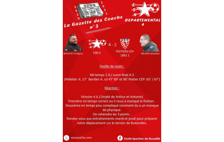 📣⚽️ LA GAZETTE DES COACHS DÉPARTEMENTALE #3 ⚽️📣