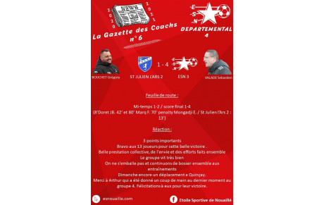 📣⚽️ LA GAZETTE DES COACHS DÉPARTEMENTALE #6 ⚽️📣